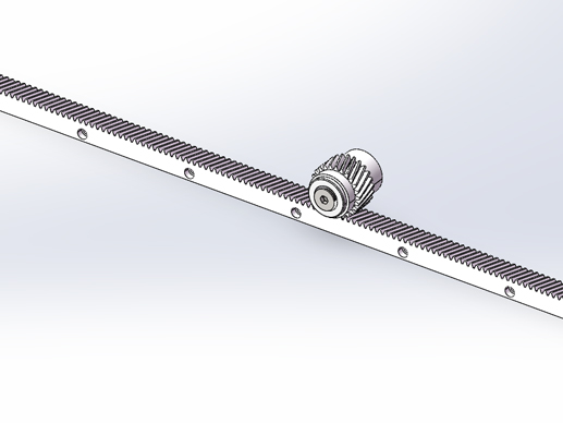 What parameters are required for rack and pinion selection